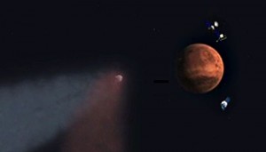 Siding Spring comet approaching Mars
